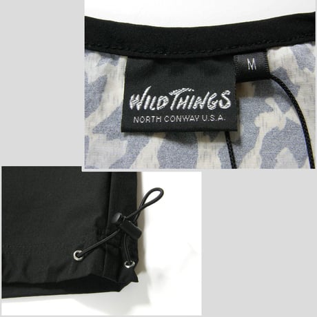 WILD THINGS ／ ワイルドシングス　プルオーバー 半袖シャツ ノーカラー クルーネック Tシャツ レオパード ｜ 春夏