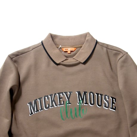 BEAMS GOLF ORANGE LABEL × Disney ／ ビームスゴルフ × ディズニー　襟付き プルオーバー 日本製 長袖 シャツ カットソー UVカット ミッキー ゴルフ ビームス