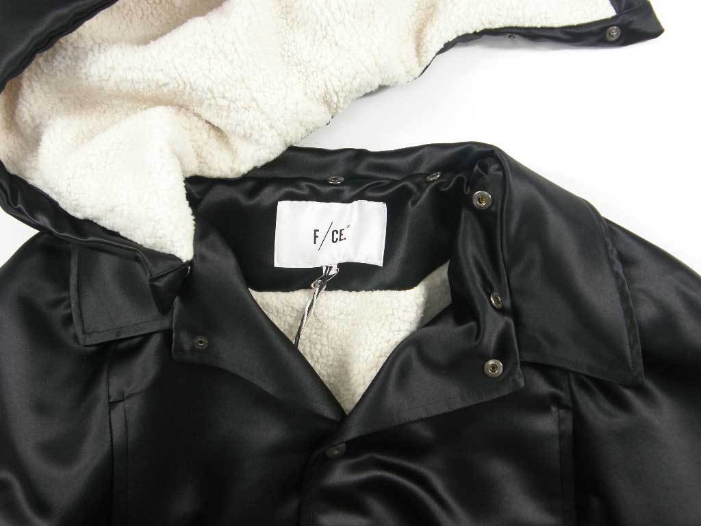 F/CE. エフシーイー サテン コーチジャケット ボア ブラック F/CE. エフシーイー サテン コーチジャケット ボア ブラック F/CE