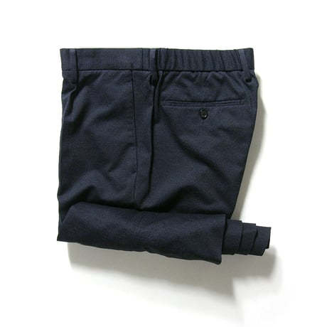 MACKINTOSH LONDON ／ マッキントッシュ ロンドン　メランジ バーズアイ ストレッチ パンツ ジャージー生地 スラックス ネイビー ビジネスカジュアル ｜ 春夏 秋