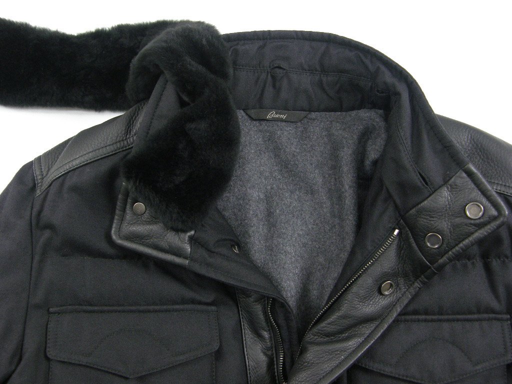 Brioni / ブリオーニ 鹿革 ダウン イタリア製 カシミヤ ヌートリア  