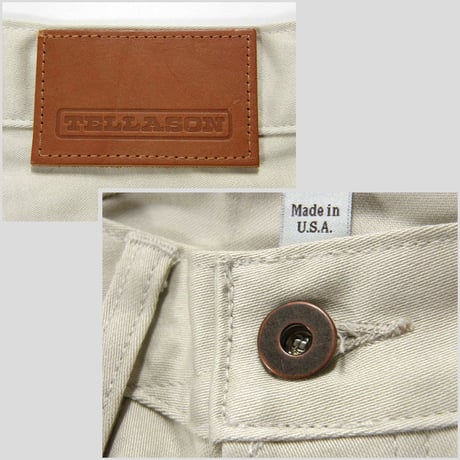 TELLASON × TANNER GOODS ／ テラソン × タナーグッズ　日本製 10oz コットンサテン パンツ アメリカ製 ANKARA オフホワイト ｜ オールシーズン