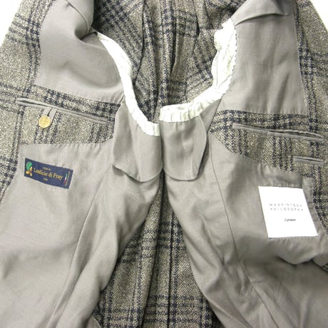 MACKINTOSH PHILOSOPHY × Lanificio di Pray ／ マッキントッシュフィロソフィー × ラニフィーチョ ディ・プレイ　ジャケット 日本製 グレージュ ｜ 春 秋冬