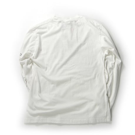 Carne Bollente ／ カルネボレンテ　アート 刺繍 ロンT 長袖 Tシャツ カットソー Three Asses L/S Tee ホワイト ｜ 春 秋冬　（No.360660）