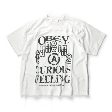 OBEY ／ オベイ　グラフィック Tシャツ メッシュ プラクティス ジャージ ホワイト ｜ オールシーズン
