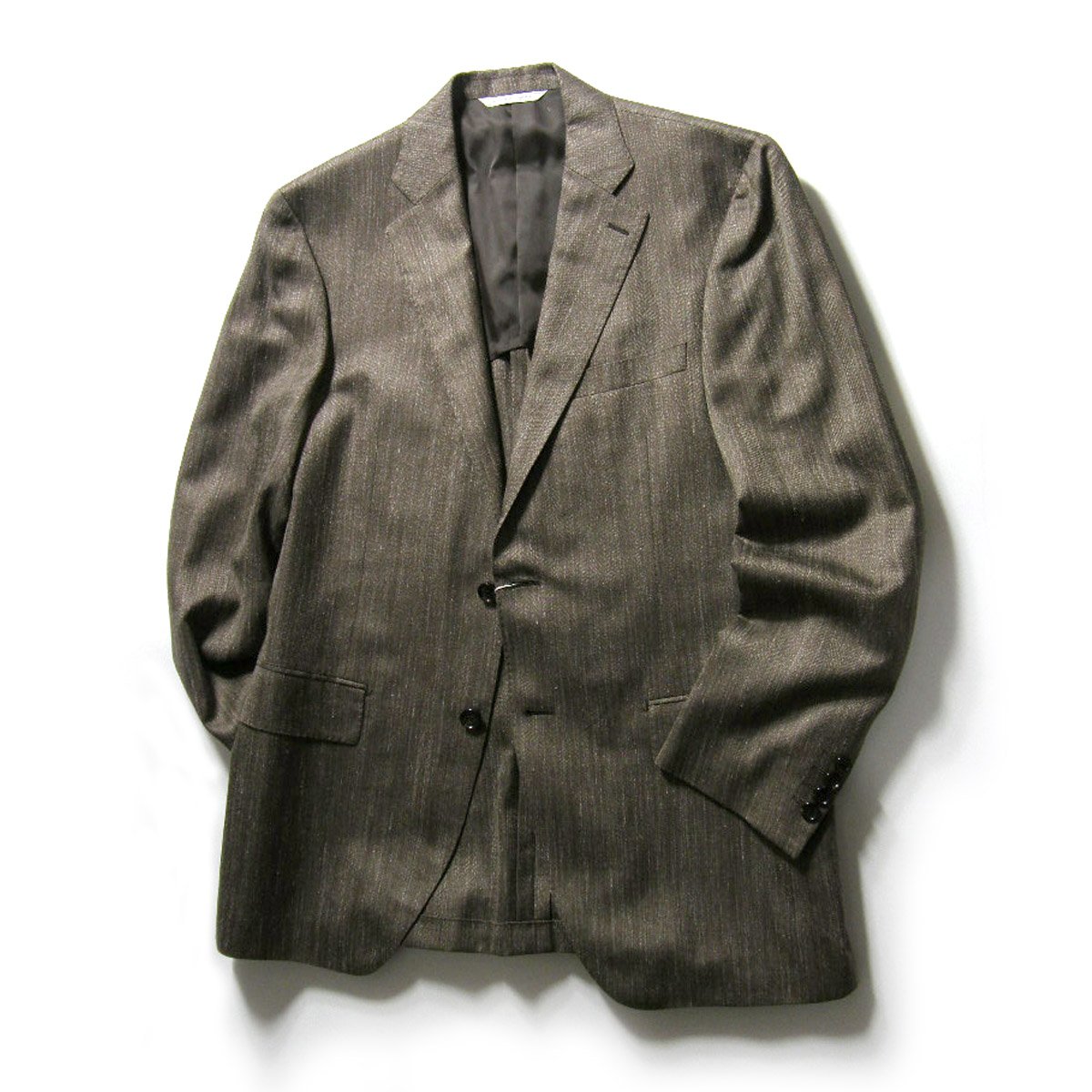 未使用級　ロロピアーナ　ダーバン　テーラードジャケット　ペンチェック　グレー D'URBAN × Loro Piana ／ ダーバン × ロロピアーナ メランジ ジャケット