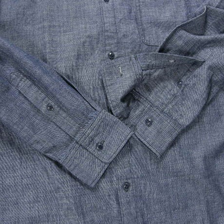 Fire service × B:MING by BEAMS ／ ファイヤーサービス × カイハラ　シャンブレー バンドカラー シャツ 日本製 4.5オンス ダンガリーシャツ ｜ オールシーズン