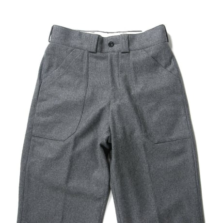Tangent ／ タンジェント　尾州 ウール ライトメルトン ジョガーパンツ 日本製 スラックス トラウザーズ ミリタリー グレー ｜ 春 秋冬　（No.370216）