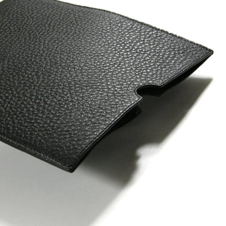 JEANPAULKNOTT ／ ジャンポールノット　A5サイズ iPad タブレット ケース カーフレザー グレイン エンボス ブラック ｜ オールシーズン　（No.280364）