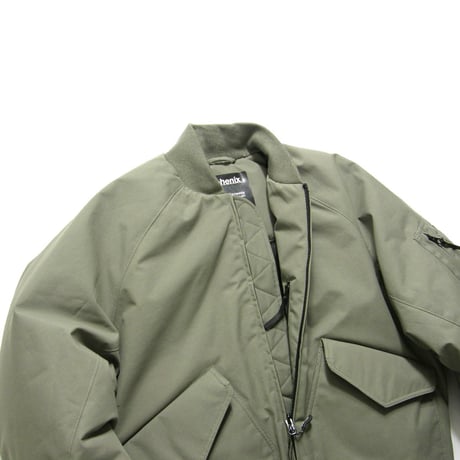 +phenix × WINDSTOPPER プロダクト by GORE‑TEX LABS ／ プラスフェニックス × ウィンドストッパー ゴアテックス　MA-1 ダウンジャケット ｜ 秋冬