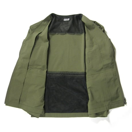 Coleman × CORDURA ／ コールマン × コーデュラ　強ストレッチ ジャケット 大容量 マルチポケット 防水 耐久 通気 アウター グリーン ｜ 春 秋冬 雨の日