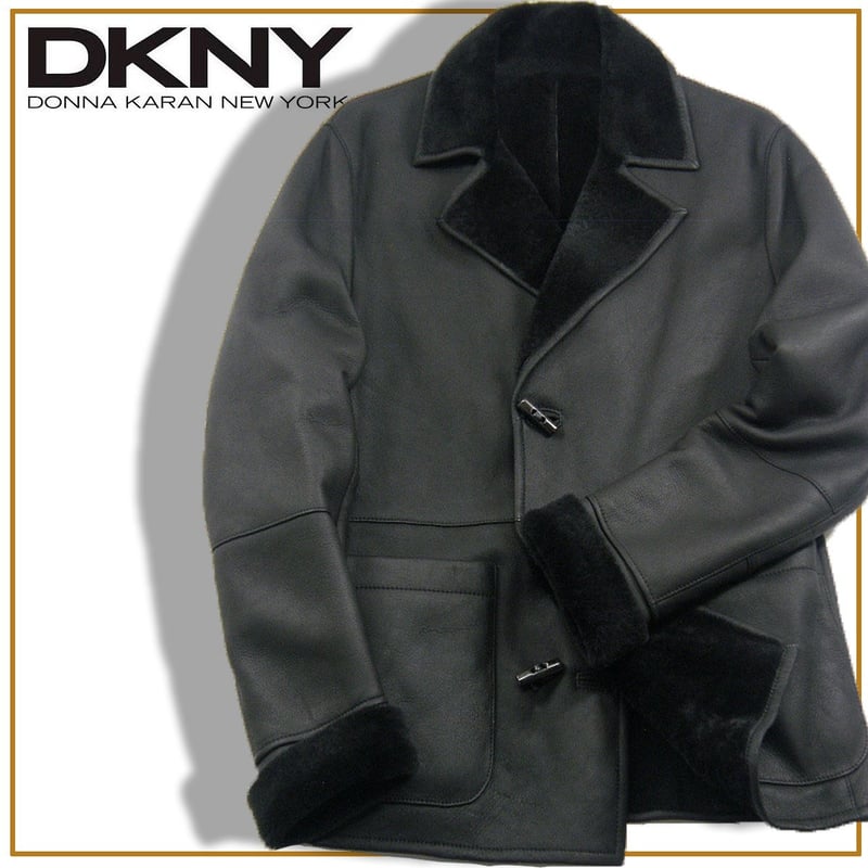 DKNY / ダナキャランニューヨーク 羊革 リバーシブル コート ムートン ...