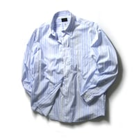 THOMAS MASON × UNITED ARROWS green label relaxing ／ トーマスメイソン × ユナイテッドアローズ　長袖 シャツ 日本製 ストライプ ブルー
