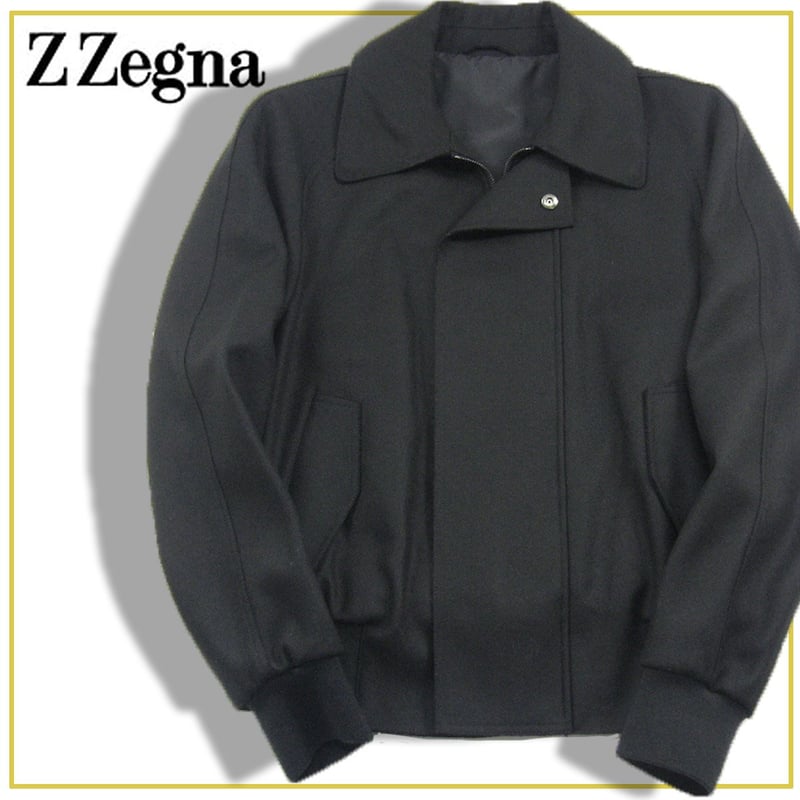 Z Zegna / ジーゼニア ブルゾン イタリア製 ウール メルトン ブラック ...