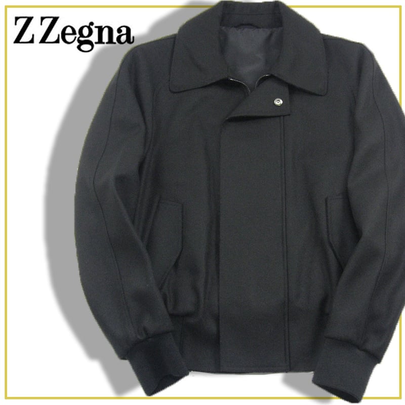 Z Zegna / ジーゼニア ブルゾン イタリア製 ウール メルトン ブラック 