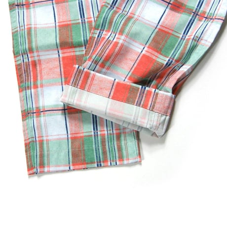 BEAMS GOLF × VIRTUAREX ／ ビームスゴルフ × バーチャレクス　撥水 ストレッチ パンツ マドラスチェック モナリザプリント ｜ 春夏 雨の日