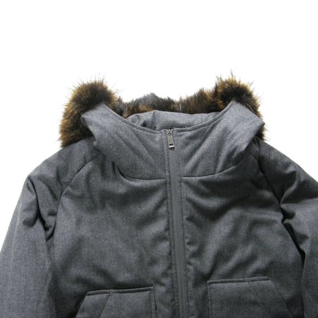 JIL SANDER ／ ジルサンダー　カシミヤ混 中綿入り ブルゾン イタリア製 ウール カシミア リアルファー 毛皮 アウター フーディー ｜ 秋冬　（No.270429）