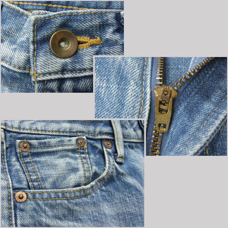 kolor ／ カラー デニム パンツ 日本製 ジーンズ 中古加工 ブルー
