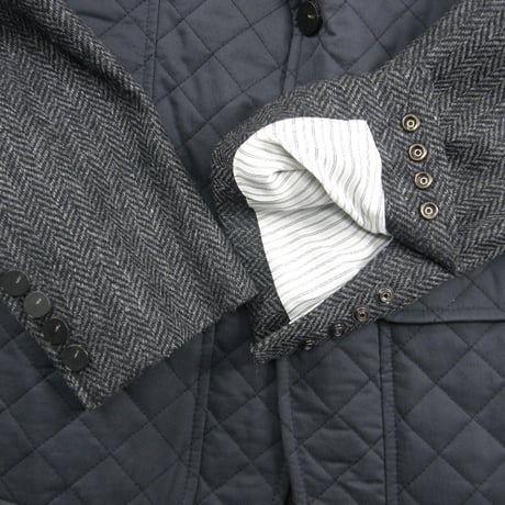 BURBERRY PRORSUM ／ バーバリープローサム　ツイード ヘリンボーン ジャケット イタリア製 キルティング ウール バーバリー ｜ 秋冬　（No.253582）