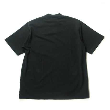 NEW VINTAGE GOLF ／ ニューヴィンテージゴルフ　モックネック Tシャツ 日本製 Embroidery Logo Mock Neck ブラック ｜ オールシーズン　（No.370621）