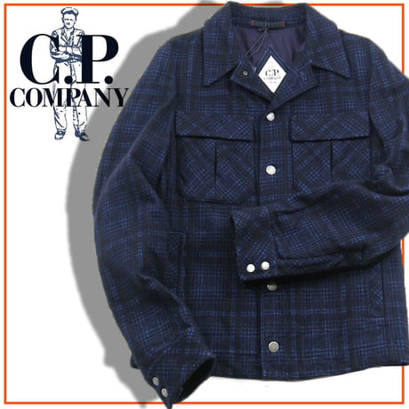 C.P. Company / シーピーカンパニー　セミツイード アウター イタリア製 ブルゾン ジャケット ネイビー ブルー C.P. カンパニー