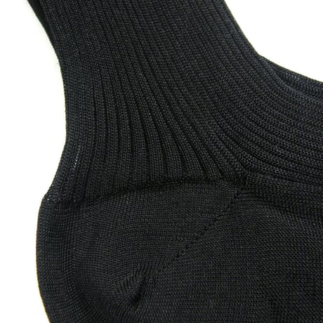 BRESCIANI ／ ブレッシアーニ　シルク ソックス イタリア製 絹 靴下 ブラック ｜ オールシーズン　（No.370831）