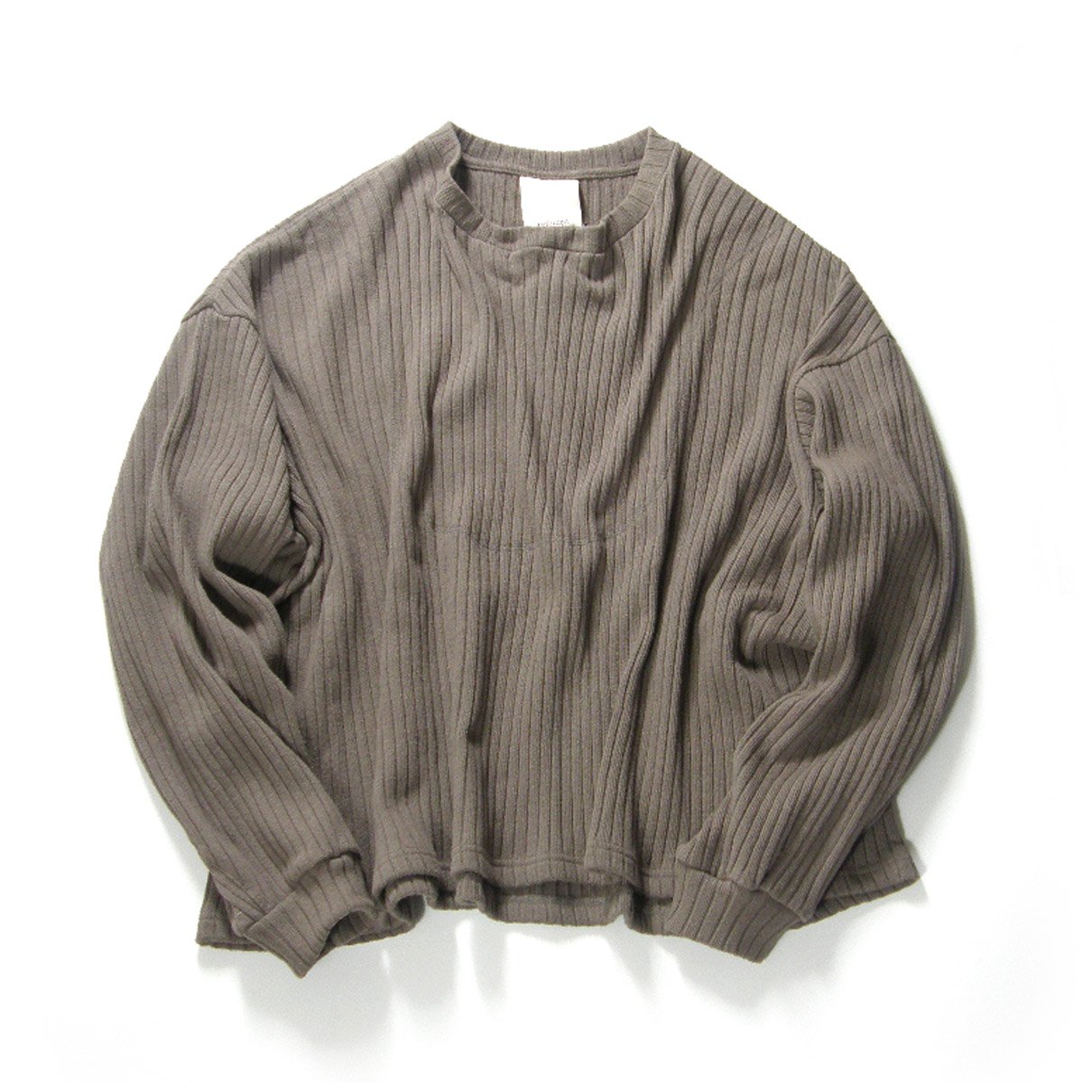 refomed ／ リフォメッド コットン リブ ニット ロンT 日本製 サーマル