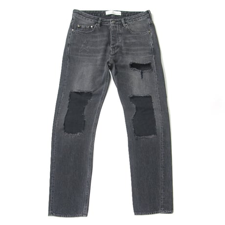 GOLDEN GOOSE DELUXE BRAND ／ ゴールデングース　デニムパンツ イタリア製 クラッシュデニム ダメージ加工 ジーンズ ジーパン ブラックデニム ｜ オールシーズン