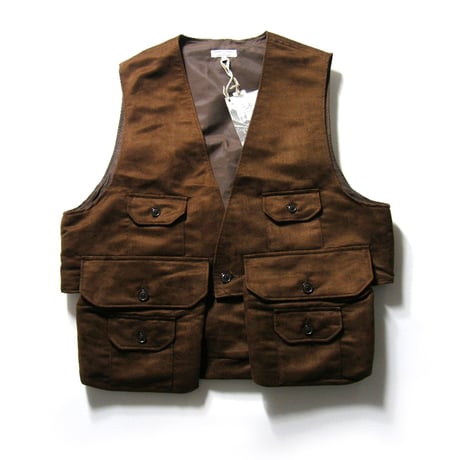 ENGINEERED GARMENTS ／ エンジニアドガーメンツ　Fowl Vest フェイクスエード ベスト アメリカ製 ブラウン ｜ 秋冬　（No.371020）