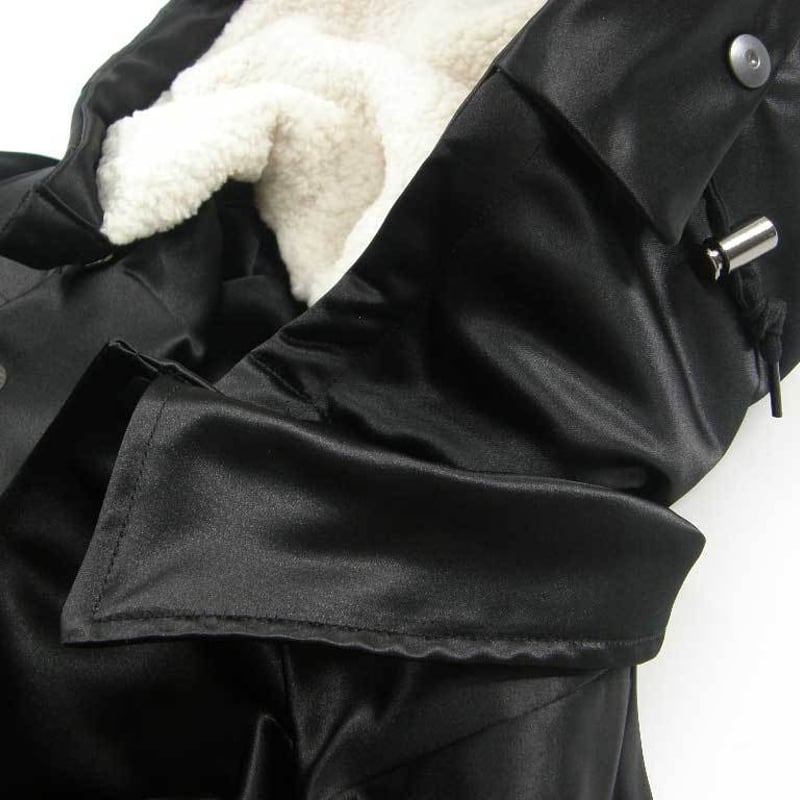 F/CE. エフシーイー サテン コーチジャケット ボア ブラック