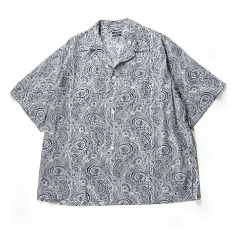 SUNNY SPORTS × LIBERTY ／ サニースポーツ × リバティ　Abbey Road 半袖シャツ 日本製 アビーロード ペイズリー ブルー ｜ 春夏