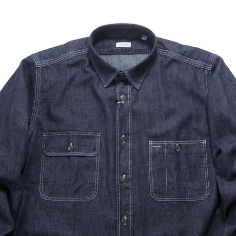 ORIAN × BEAMS F ／ オリアン × ビームスF　デニムシャツ イタリア製 ワークシャツ シャンブレー ダンガリーシャツ 長袖シャツ ｜ オールシーズン　（No.360568）