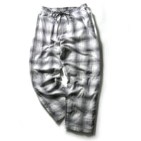 Bill Wall Leather × PENDLETON ／ ビルウォールレザー × ペンドルトン　シルバー925 ダブルガーゼ オンブレチェック イージーパンツ ｜ 春夏　（No.380054）