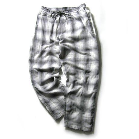 Bill Wall Leather × PENDLETON ／ ビルウォールレザー × ペンドルトン　シルバー925 ダブルガーゼ オンブレチェック イージーパンツ ｜ 春夏　（No.380053）
