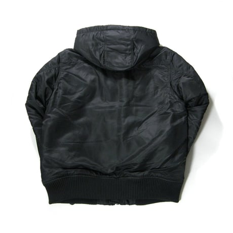 ALPHA INDUSTRIES × THERMOLITE ／ アルファインダストリーズ × サーモライト　中綿ジャケット フード 取り外し可能 ブラック ｜ 秋冬　（No.370592）