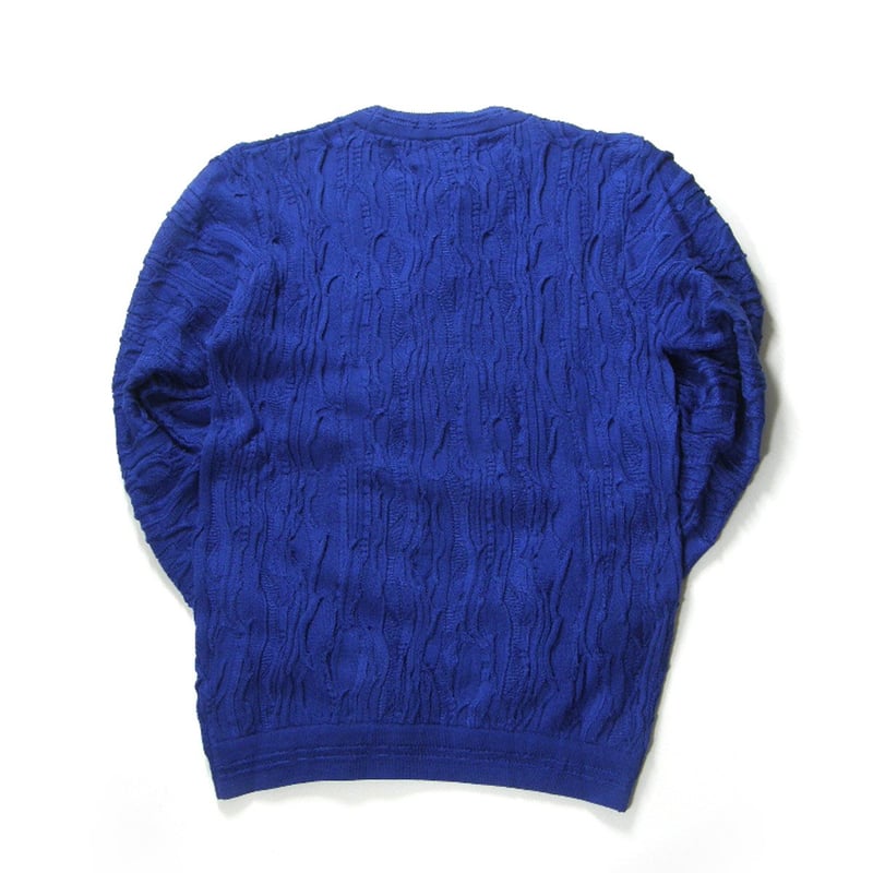atmos × COOGI ニット ブルー atmos（アトモス）の「COOGI × ATMOS PO CN BLUE / クージ × アトモス