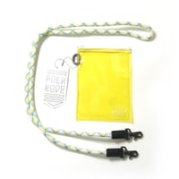 FOLK ROPE ／ フォークロープ　極太ストラップ ＋ クリアポーチ 日本製 イエロー ｜ オールシーズン　（No.344463）