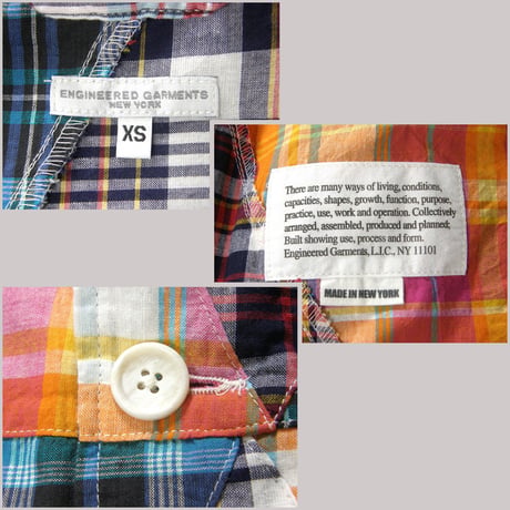 ENGINEERED GARMENTS ／ エンジニアドガーメンツ　パッチワーク ジャケット アメリカ製 ｜ 春夏　（No.370702）