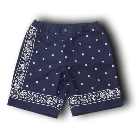BEAMS GOLF ORANGE LABEL ／ ビームスゴルフ オレンジレーベル　バンダナ柄 ショートパンツ ハーフパンツ ショーツ ネイビー ｜ 春夏　（No.353278）