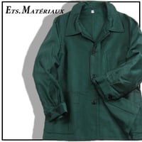 ETS.MATERIAUX ／ マテリオ　超長綿 ピマーナ ワークジャケット 日本製 フレンチワーク カバーオールジャケット クロス型ボタン モールスキン 経年変化 ｜ 秋冬　（No.350717）