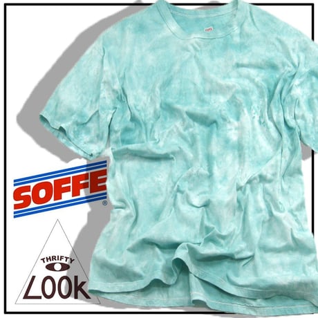THRIFTY LOOK × SOFFE / スリフティールック ソフィー　注染 ムラ染め Tシャツ ミリタリーTシャツ アップサイクル 4.3oz MADE IN USA