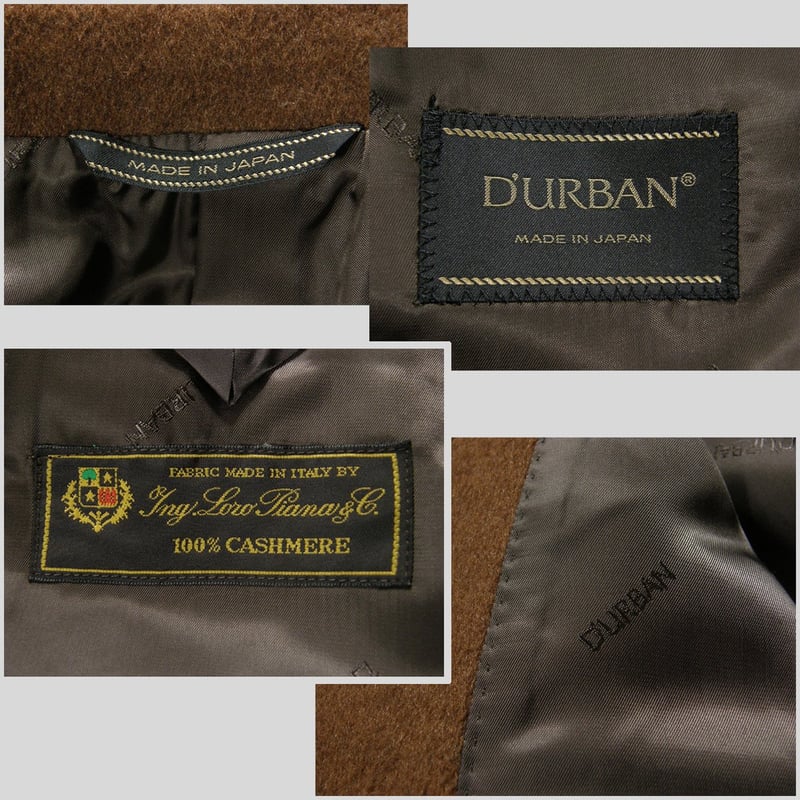 D'URBAN × Loro Piana ／ ダーバン × ロロピアーナ カシミヤ ステンカラ