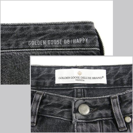 GOLDEN GOOSE DELUXE BRAND ／ ゴールデングース　デニムパンツ イタリア製 クラッシュデニム ダメージ加工 ジーンズ ジーパン ブラックデニム ｜ オールシーズン