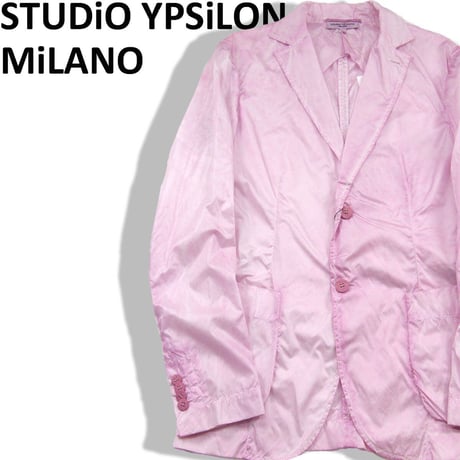 STUDIO YPSILON / スタジオ イプシロン　アンコン ジャケット イタリア製 ピンク 軽量 ナイロン ジャケット 春夏 スタジオイプシロン