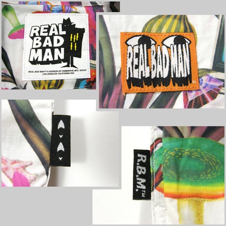 REAL BAD MAN ／ リアルバッドマン　サイケデリック 総柄 半袖シャツ マルチカラー Stussy ステューシー ｜ 春夏