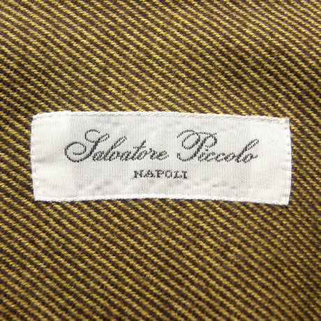 Salvatore Piccolo ／ サルヴァトーレピッコロ　起毛 コットン 長袖シャツ イタリア製 ゴールド ブラウン ｜ オールシーズン