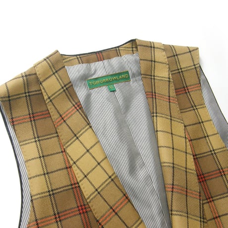 TOMORROWLAND × Lochcarron of Scotland ／ トゥモローランド × ロキャロン　ウール ベスト タータンチェック ブロンド ｜ 春 秋冬　（No.270273）