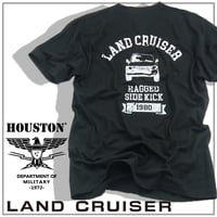 HOUSTON × TOYOTA ／ ヒューストン × トヨタ　LAND CRUISER Tシャツ ランクル POWER ランドクルーザー ブラック ｜ オールシーズン　（No.353055）