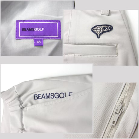 BEAMS GOLF PURPLE LABEL ／ ビームスゴルフ パープルレーベル　撥水 UVカット ストレッチ ボディシェルキューダス 3D パンツ グレー ｜ 春夏　（No.360128）