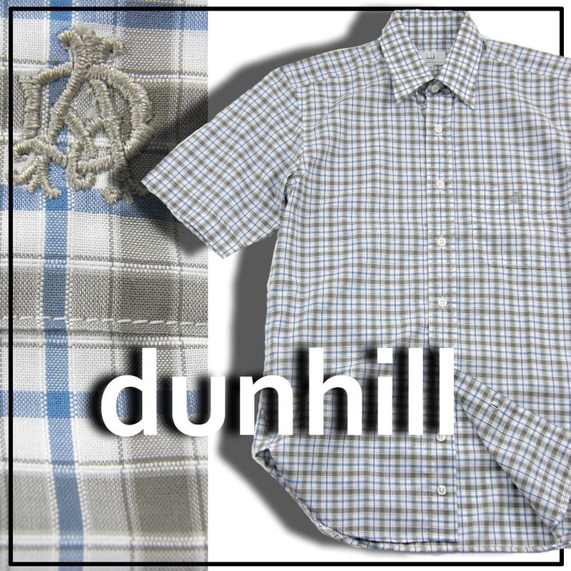 dunhill / ダンヒル ENGINEERED FIT 半袖シャツ チェック コットン シ